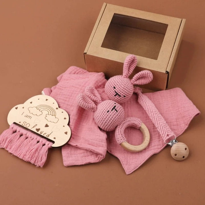 I Am So Loved Crochet Teething Set - Skaldo & Malin