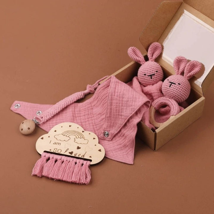 I Am So Loved Crochet Teething Set - Skaldo & Malin