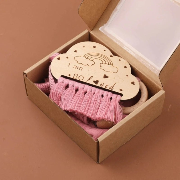 I Am So Loved Crochet Teething Set - Skaldo & Malin