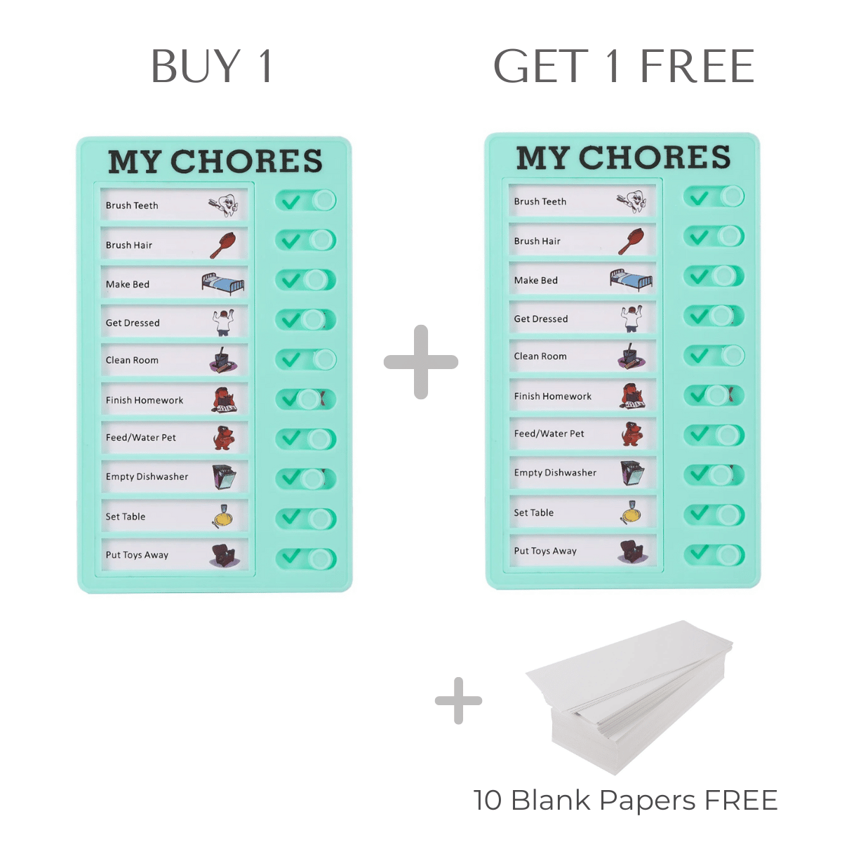 Kiddo Daily Chore Checklist Set - 🎉 BUY 1 GET 1 FREE - Skaldo & Malin