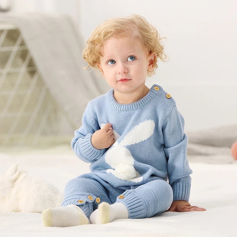 Little Bunny Long Sleeves Playsuit Baby Toddler 6 - 36 Months - Skaldo & Malin