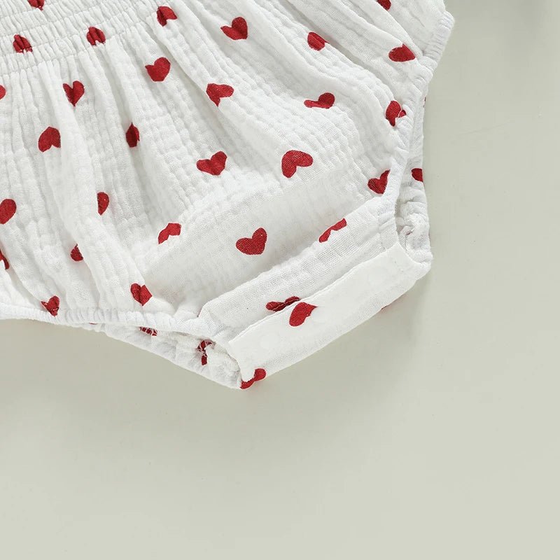 Long Sleeves Hearts Ruffle Romper & Headband Set - Skaldo & Malin