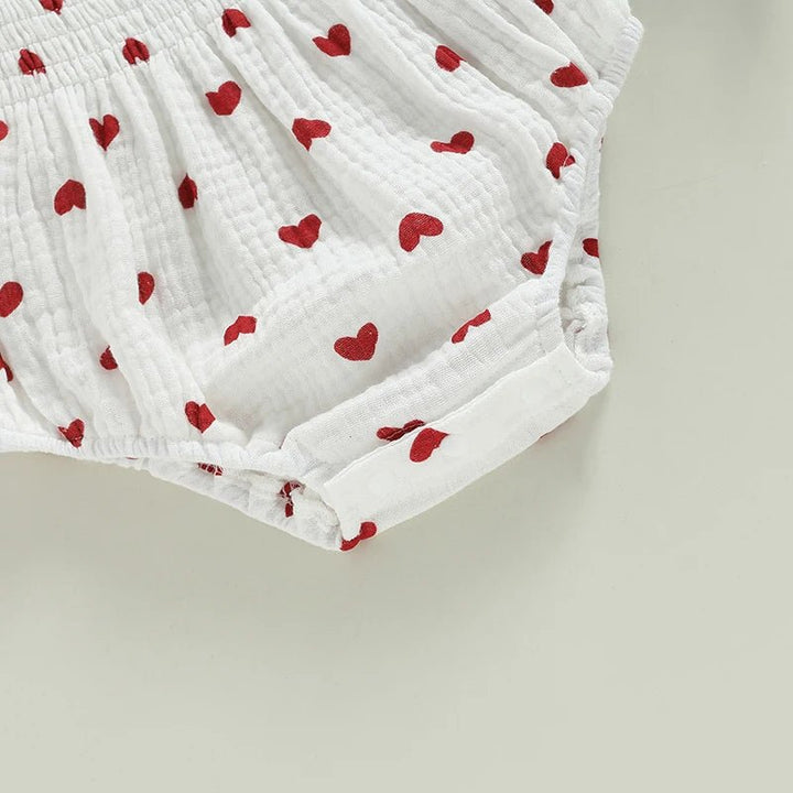 Long Sleeves Hearts Ruffle Romper & Headband Set - Skaldo & Malin