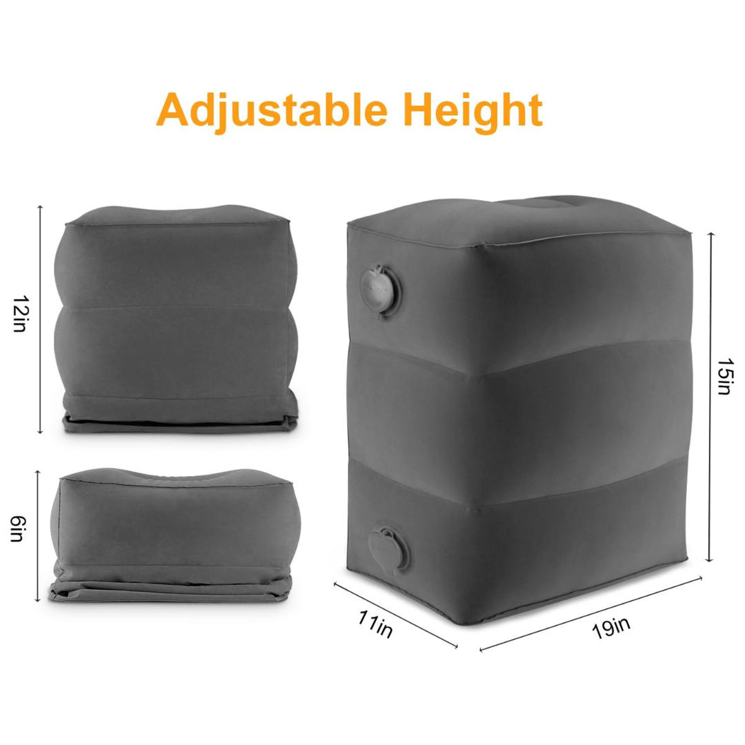 inflatable travel footrest pillow