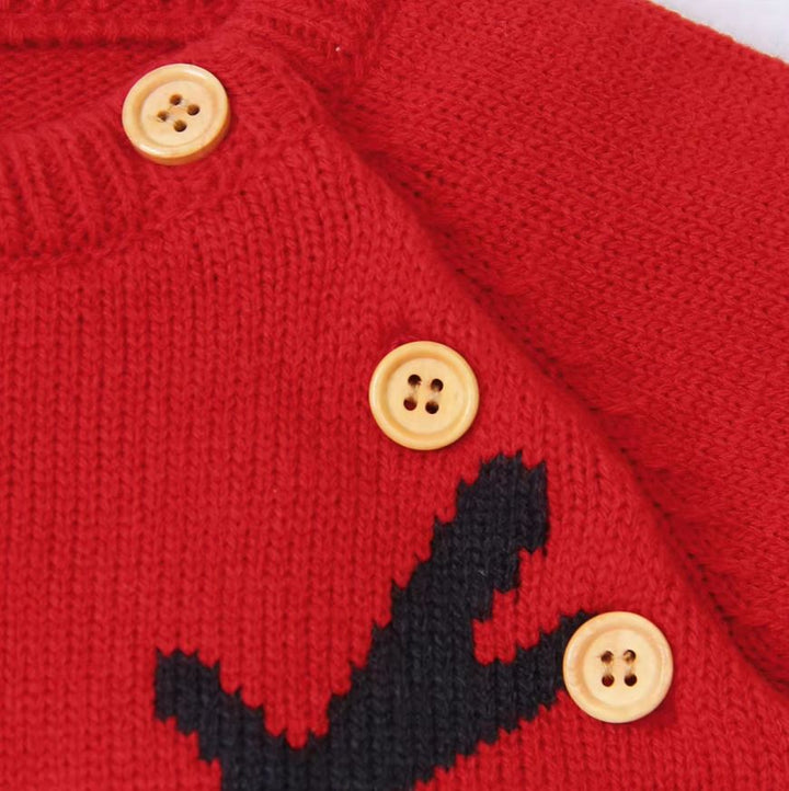 Reindeer Long Sleeve Jumpsuit Baby Toddler 0 - 18 Months - Skaldo & Malin