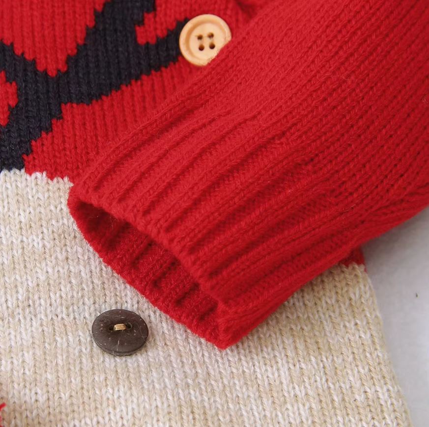 Reindeer Long Sleeve Jumpsuit Baby Toddler 0 - 18 Months - Skaldo & Malin