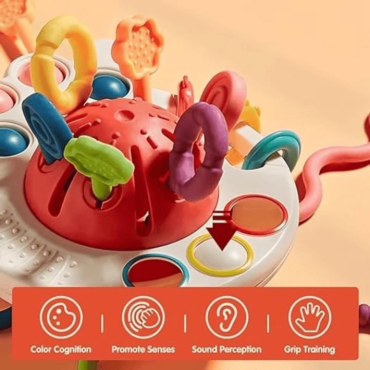 Silicone Learning Pull String Teething Toy - 🎉 50% OFF TODAY - Skaldo & Malin