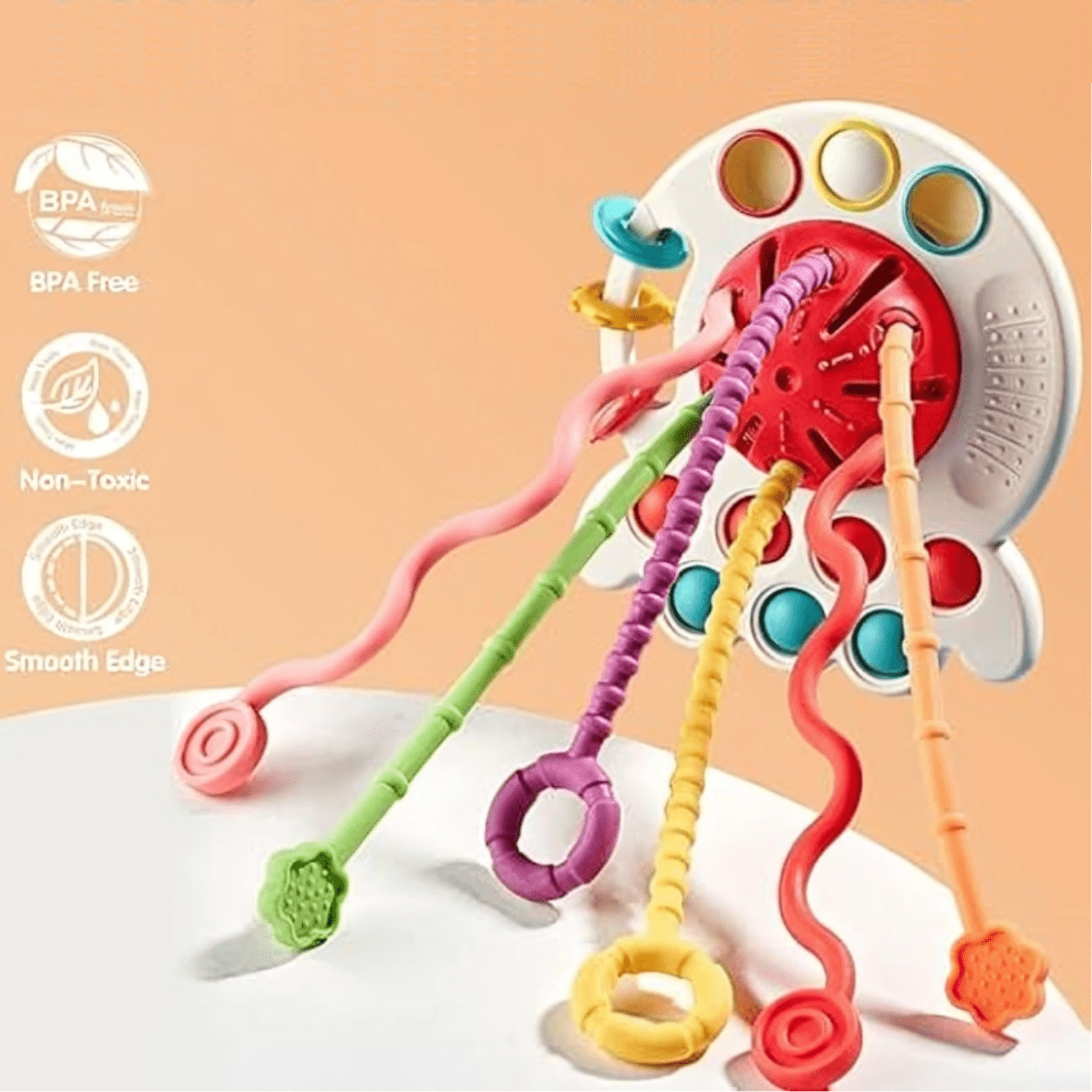 Silicone Learning Pull String Teething Toy - 🎉 50% OFF TODAY - Skaldo & Malin