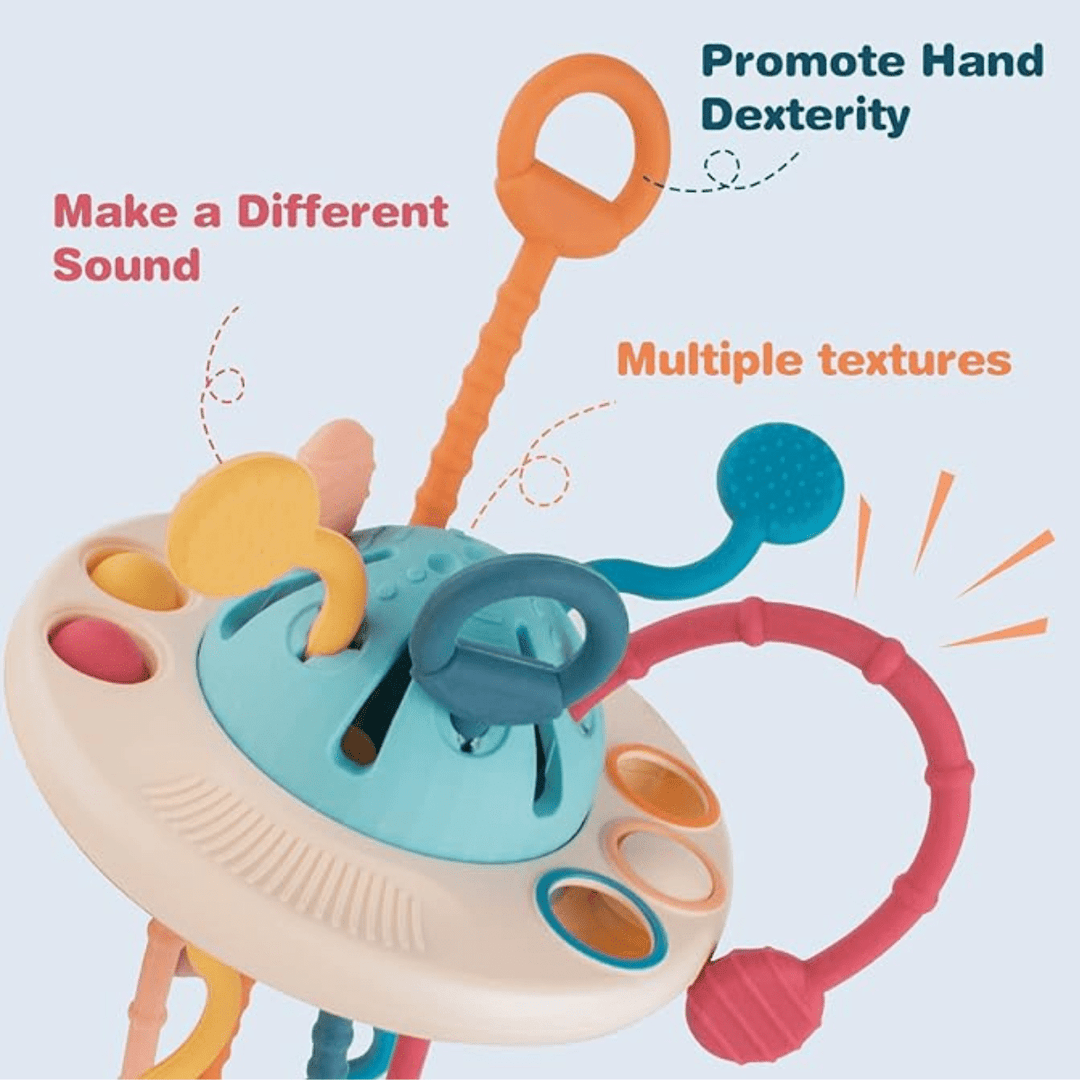 Silicone Learning Pull String Teething Toy - 🎉 50% OFF TODAY - Skaldo & Malin