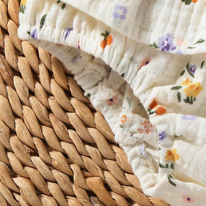 Sleeveless Floral Romper Dress & Hat Set - Skaldo & Malin