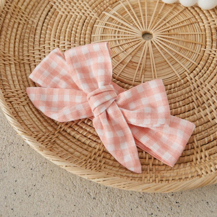 Sleeveless Plaid Romper & Ribbon Set - Skaldo & Malin