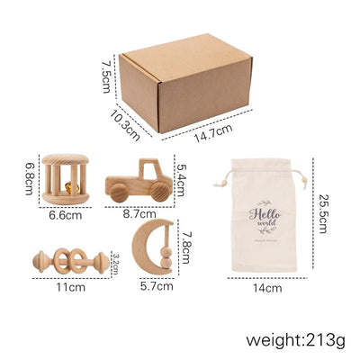 Wood Educational Baby Toys Set - Skaldo & Malin