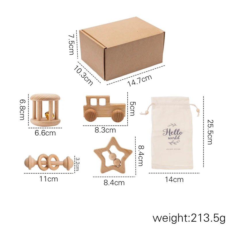 Wood Educational Baby Toys Set - Skaldo & Malin
