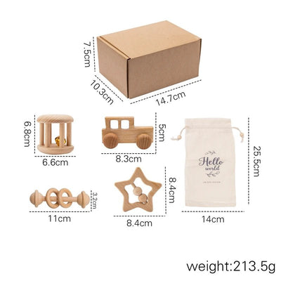 Wood Educational Baby Toys Set - Skaldo & Malin
