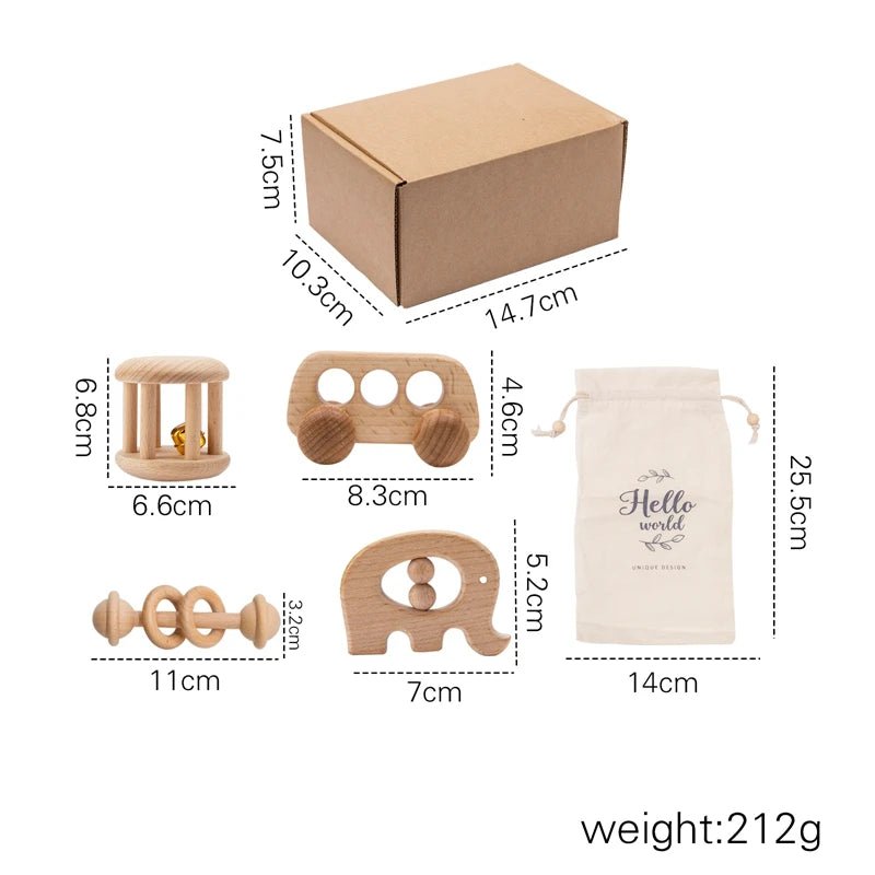 Wood Educational Baby Toys Set - Skaldo & Malin