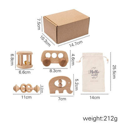 Wood Educational Baby Toys Set - Skaldo & Malin