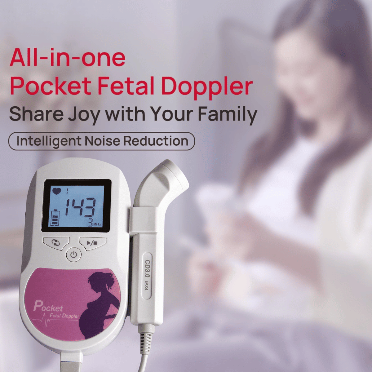 Amelia Premium Baby Fetal Doppler - Skaldo & Malin