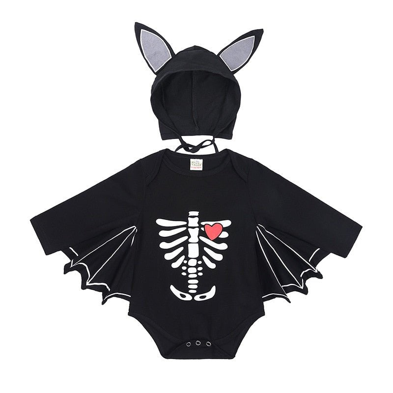 Bat Romper & Hat Set Halloween Baby Toddler 3-24 Months - Skaldo & Malin
