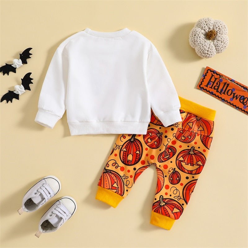 Boo Crew Long Sleeve & Pants Set Halloween Baby Toddler 0-24 Months - Skaldo & Malin