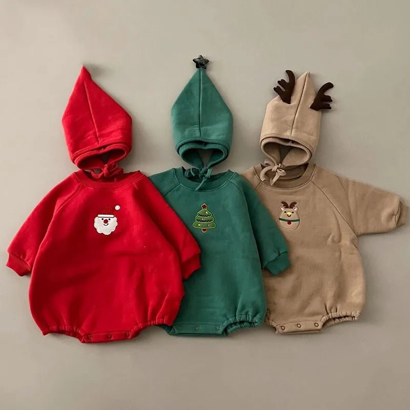 Christmas Bodysuit With Elf Hat Baby Toddler 0-3 Years - Skaldo & Malin