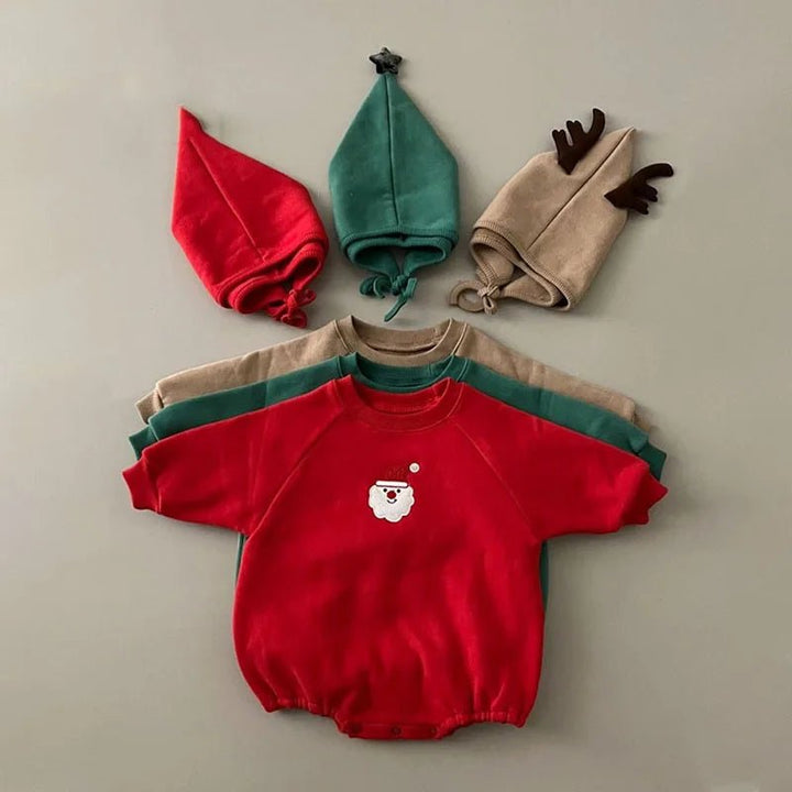 Christmas Bodysuit With Elf Hat Baby Toddler 0-3 Years - Skaldo & Malin