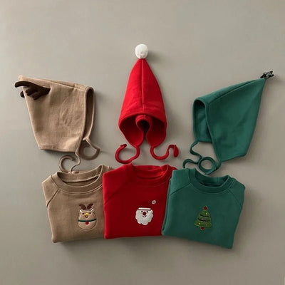 Christmas Bodysuit With Elf Hat Baby Toddler 0-3 Years - Skaldo & Malin