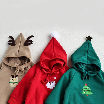 Christmas Bodysuit With Elf Hat Baby Toddler 0-3 Years - Skaldo & Malin