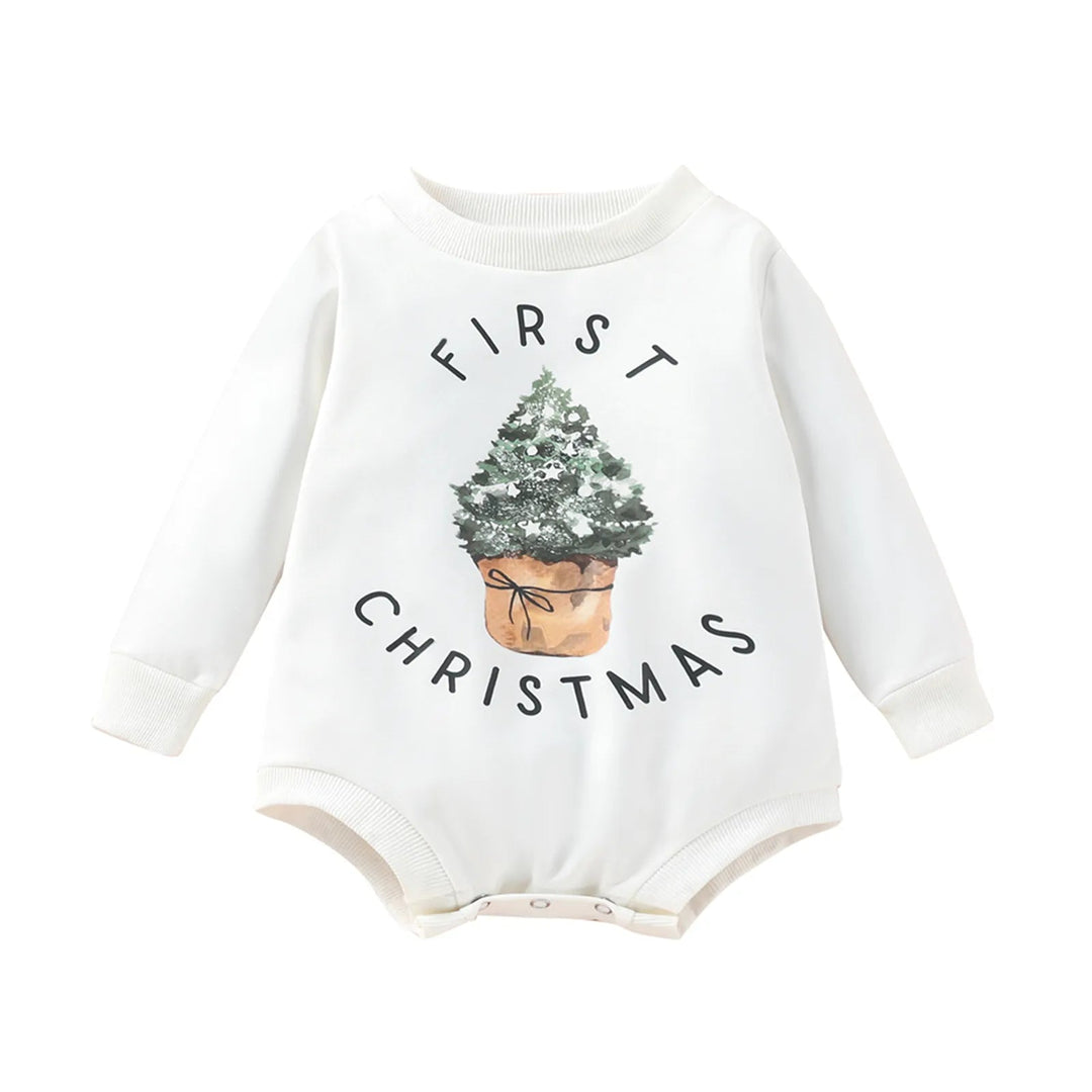 Christmas Outfit Romper Sweatshirt Baby Toddler 3-24 Months - Skaldo & Malin