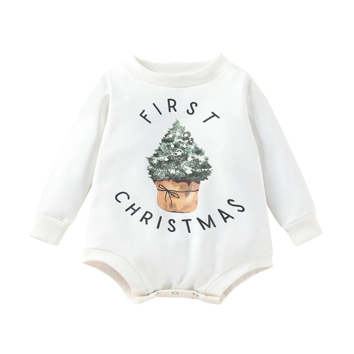 Christmas Outfit Romper Sweatshirt Baby Toddler 3-24 Months - Skaldo & Malin