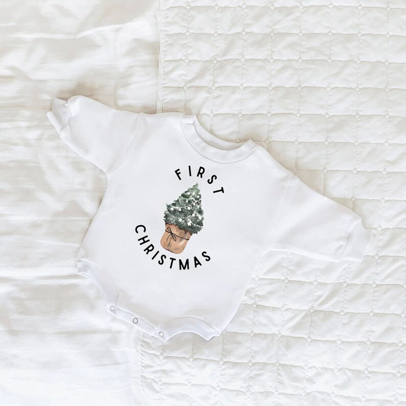 Christmas Outfit Romper Sweatshirt Baby Toddler 3-24 Months - Skaldo & Malin