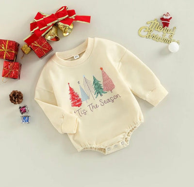Christmas Outfit Romper Sweatshirt Baby Toddler 3-24 Months - Skaldo & Malin