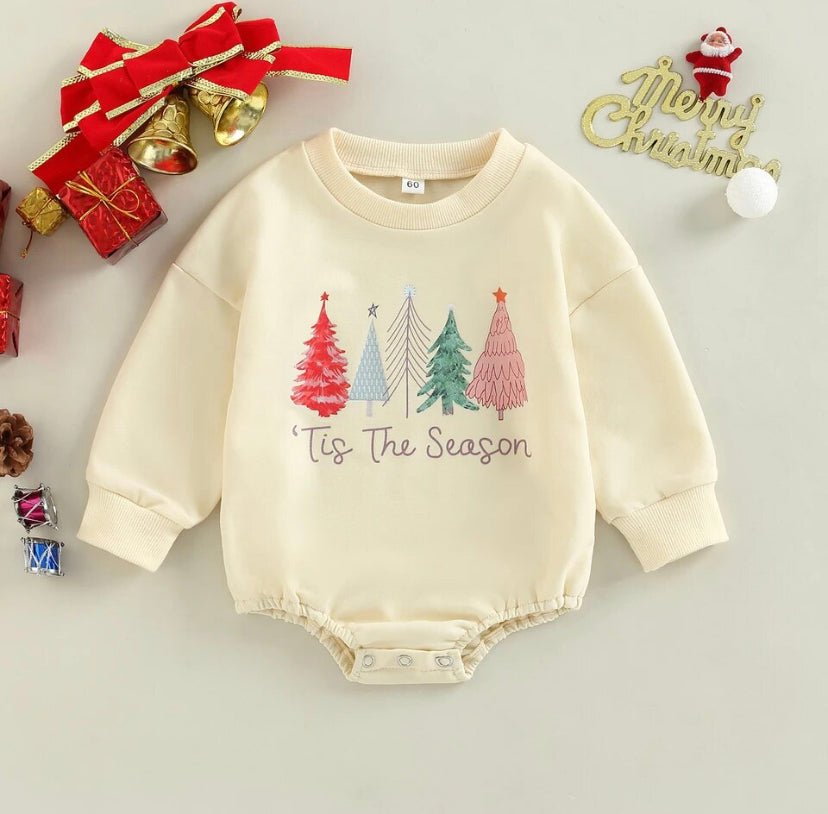 Christmas Outfit Romper Sweatshirt Baby Toddler 3-24 Months - Skaldo & Malin