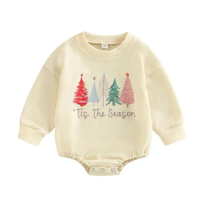 Christmas Outfit Romper Sweatshirt Baby Toddler 3-24 Months - Skaldo & Malin