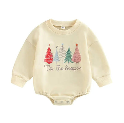 Christmas Outfit Romper Sweatshirt Baby Toddler 3-24 Months - Skaldo & Malin
