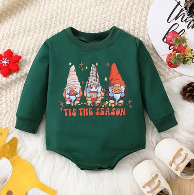 Christmas Outfit Romper Sweatshirt Baby Toddler 3-24 Months - Skaldo & Malin