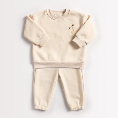 Daisy Embroidery Pullover and Pants Set Baby Toddler Kid 3 Months - 6 Years Old - Skaldo & Malin
