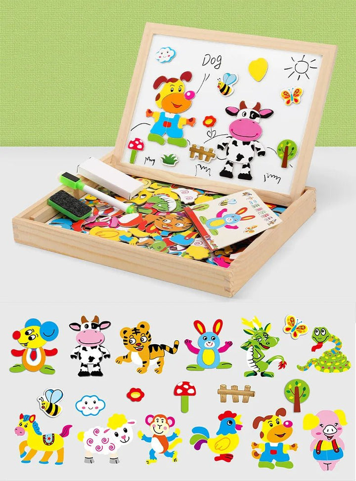 Education Puzzle And Writing Magnetic Drawing Board - Skaldo & Malin