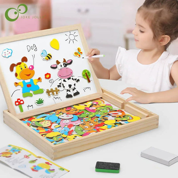 Education Puzzle And Writing Magnetic Drawing Board - Skaldo & Malin
