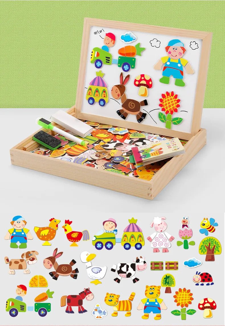 Education Puzzle And Writing Magnetic Drawing Board - Skaldo & Malin