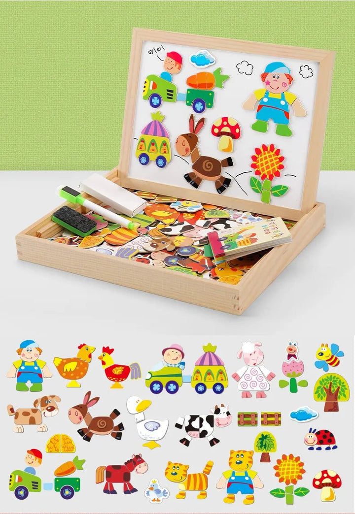 Education Puzzle And Writing Magnetic Drawing Board - Skaldo & Malin