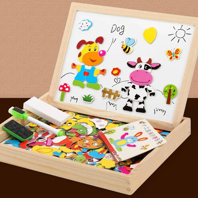 Education Puzzle And Writing Magnetic Drawing Board - Skaldo & Malin