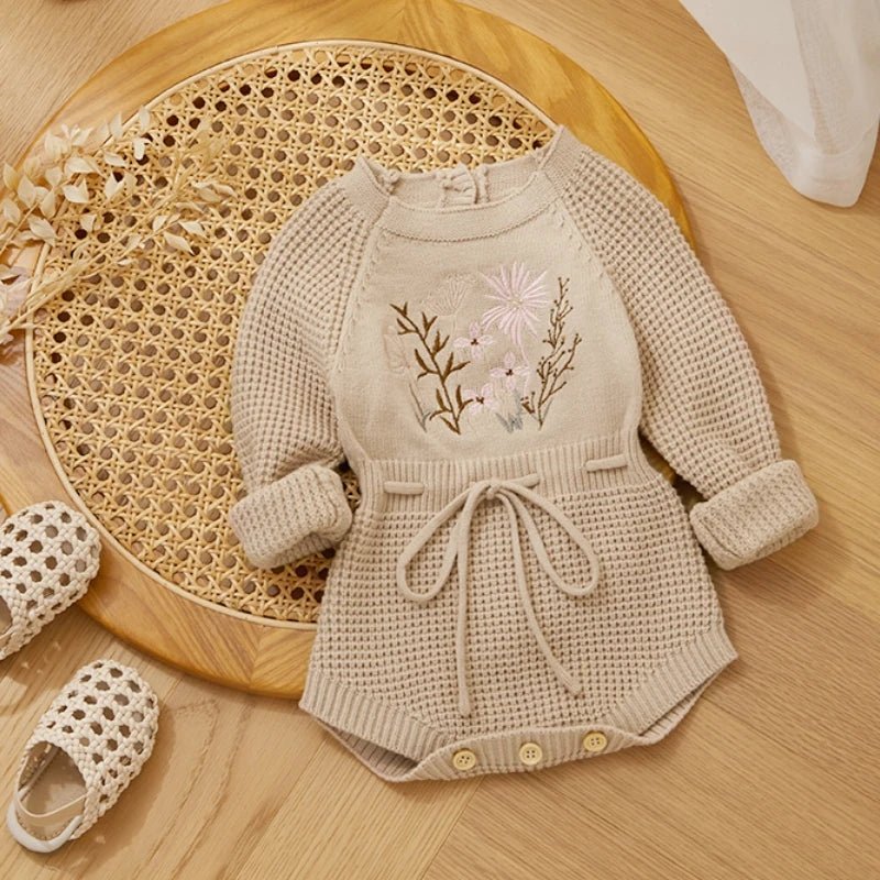 Embroidered Drawstring Romper 6-24 Months - Skaldo & Malin