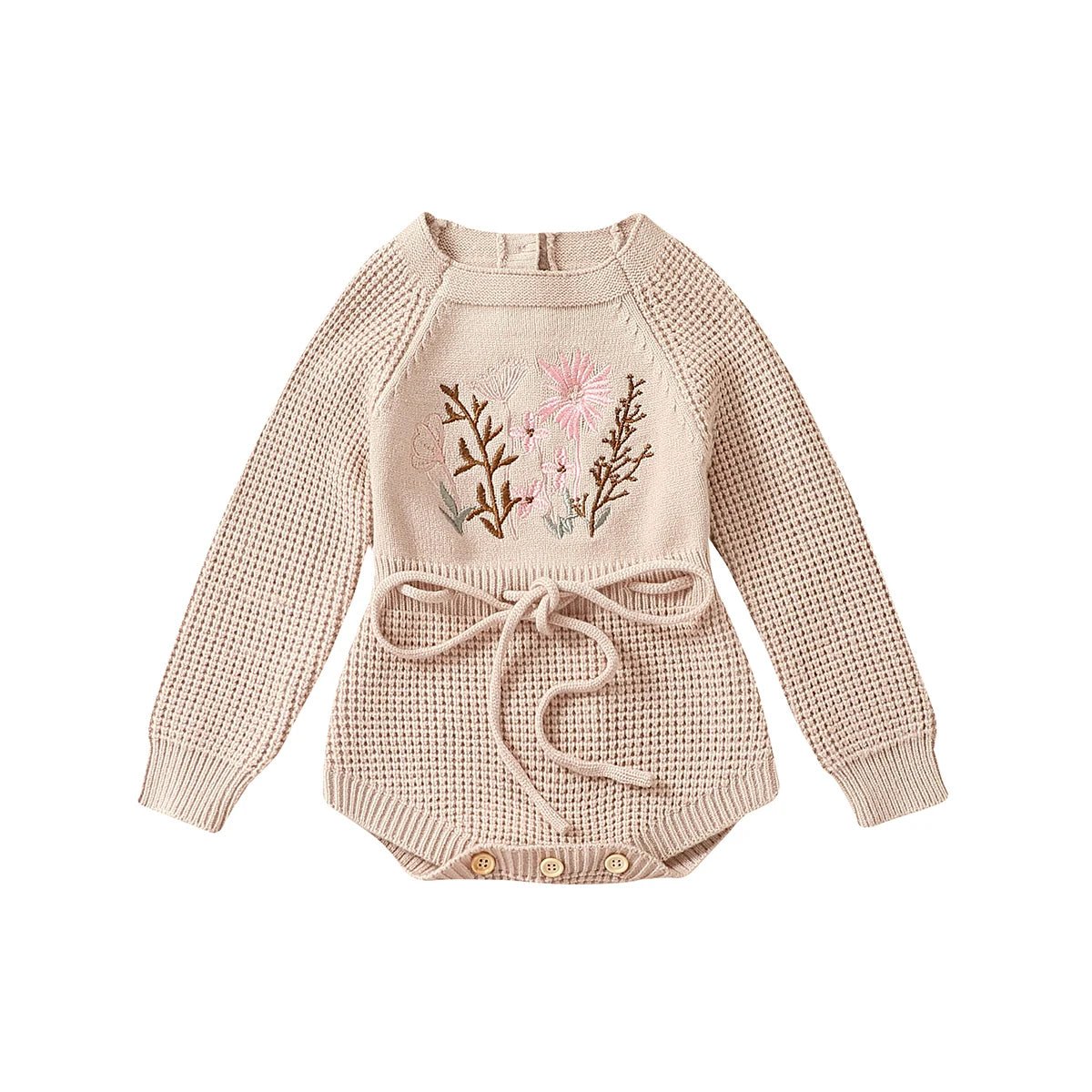 Embroidered Drawstring Romper 6-24 Months - Skaldo & Malin