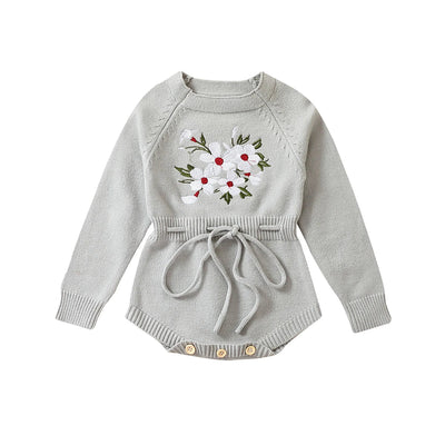 Embroidered Drawstring Romper 6-24 Months - Skaldo & Malin