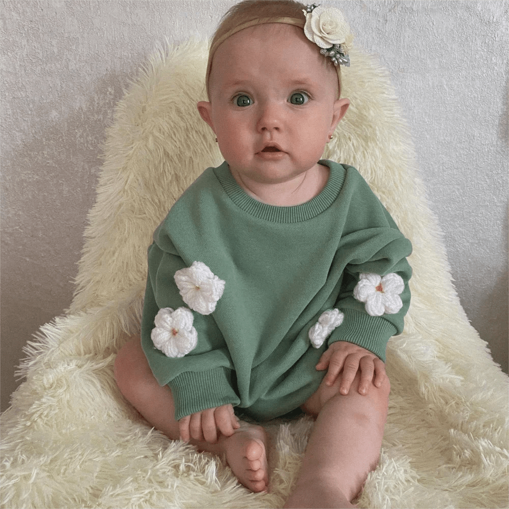 Embroidered Sweatshirt Romper 0-18 Months - Skaldo & Malin