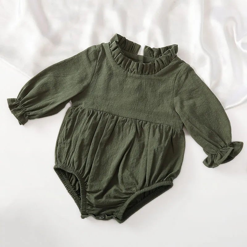 Fashion Cotton Ruffles Sleeves Romper Baby 0-12 months - Skaldo & Malin