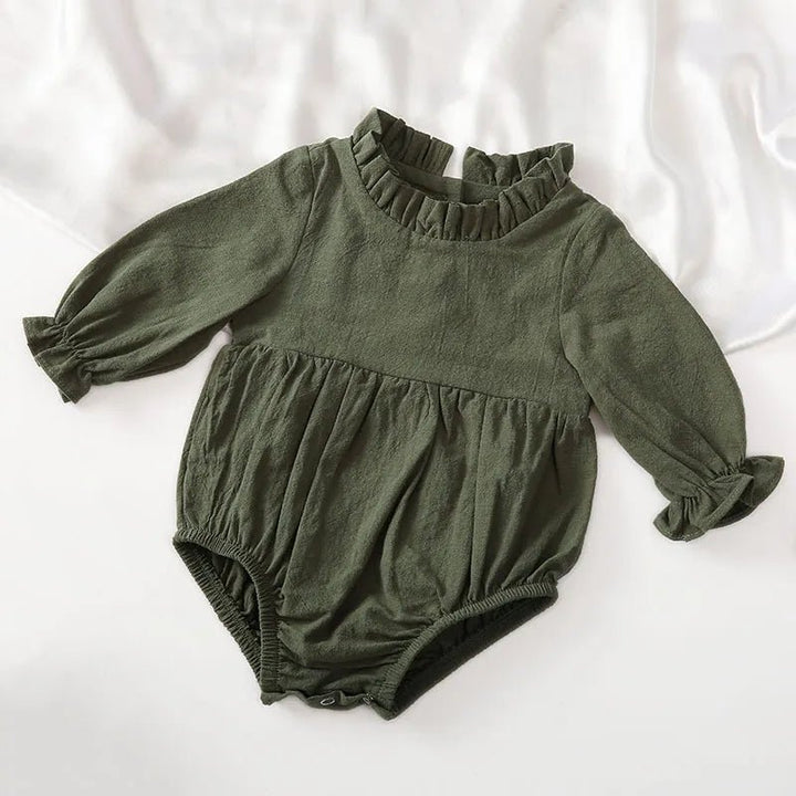 Fashion Cotton Ruffles Sleeves Romper Baby 0-12 months - Skaldo & Malin