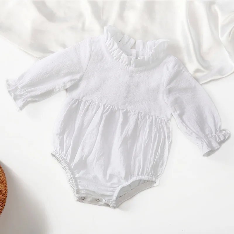 Fashion Cotton Ruffles Sleeves Romper Baby 0-12 months - Skaldo & Malin