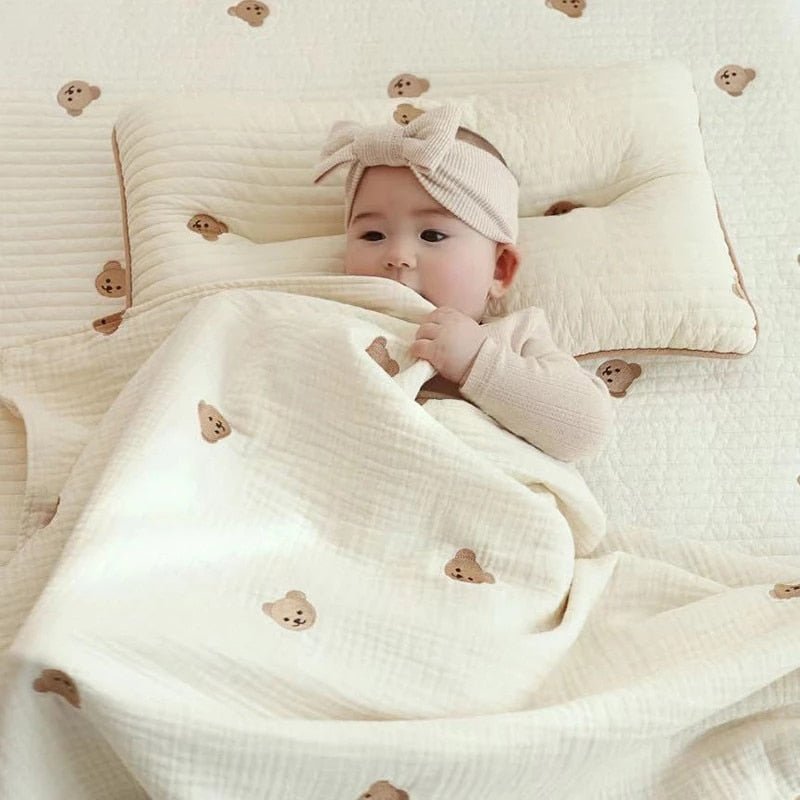 Freya Baby Cotton Blanket Embroidered - Skaldo & Malin