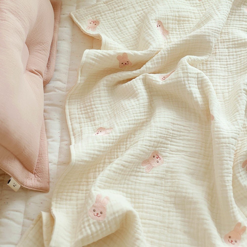 Freya Baby Cotton Blanket Embroidered - Skaldo & Malin